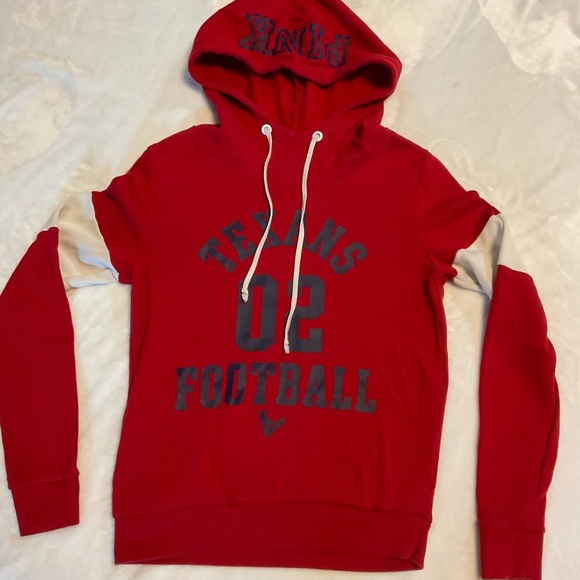 Rare 2014 Red PINK Victoria's Secret Texans Sweater - Picture 1 of 7